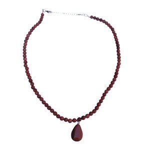 Beaded Brown Goldstone Necklace With Pendant 498